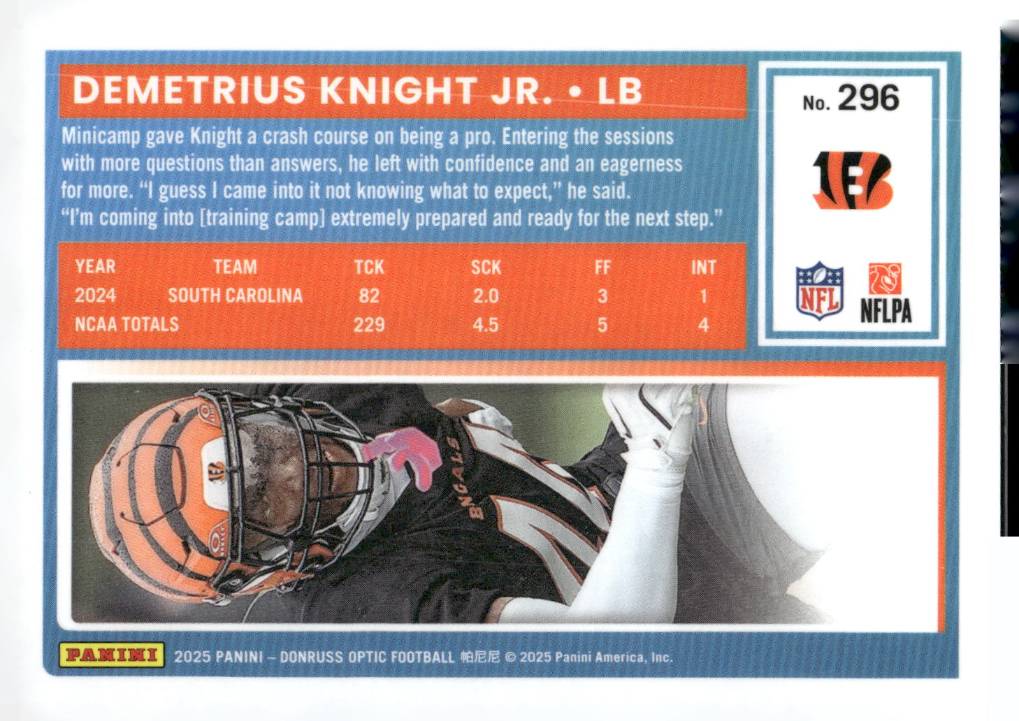 2025 Donruss #385 Demetrius Knight Jr.