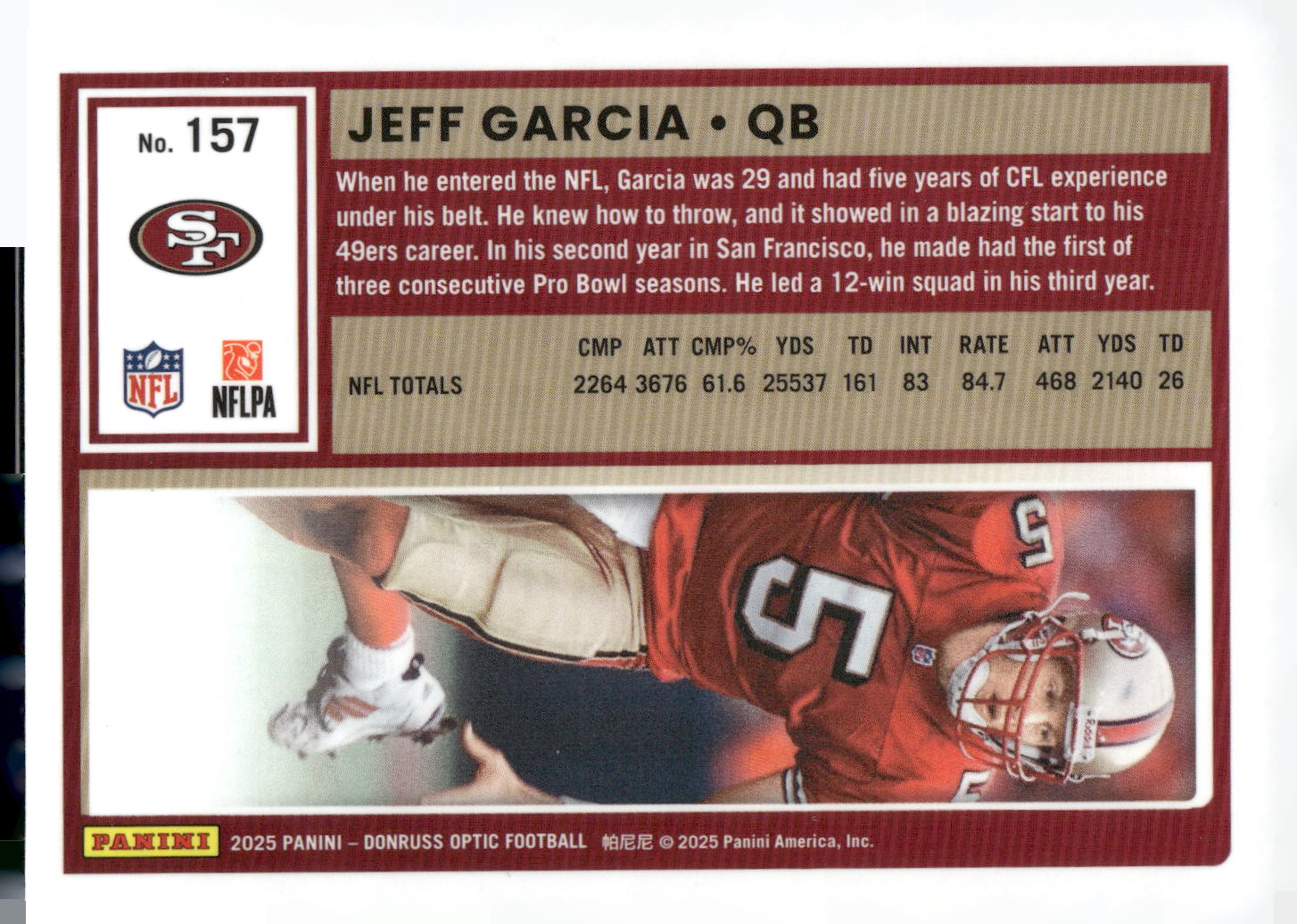 2025 Donruss Optic #157 Jeff Garcia