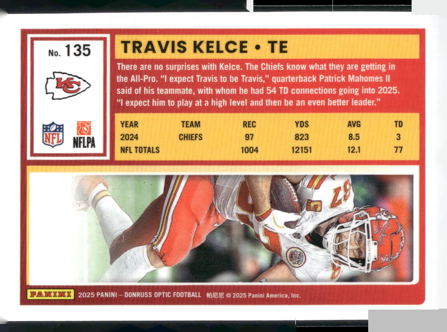 2025 Donruss Optic #135 Travis Kelce