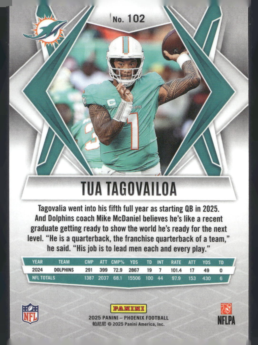 2025 Panini Phoenix #102 Tua Tagovailoa