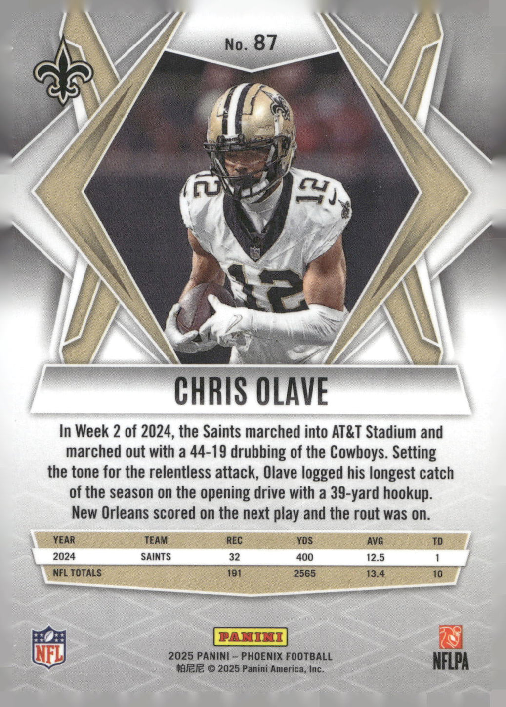 2025 Panini Phoenix #87 Chris Olave