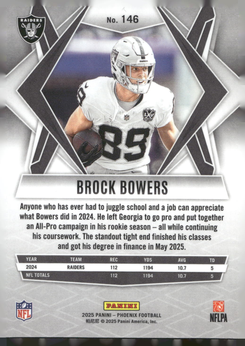 2025 Panini Phoenix #146 Brock Bowers