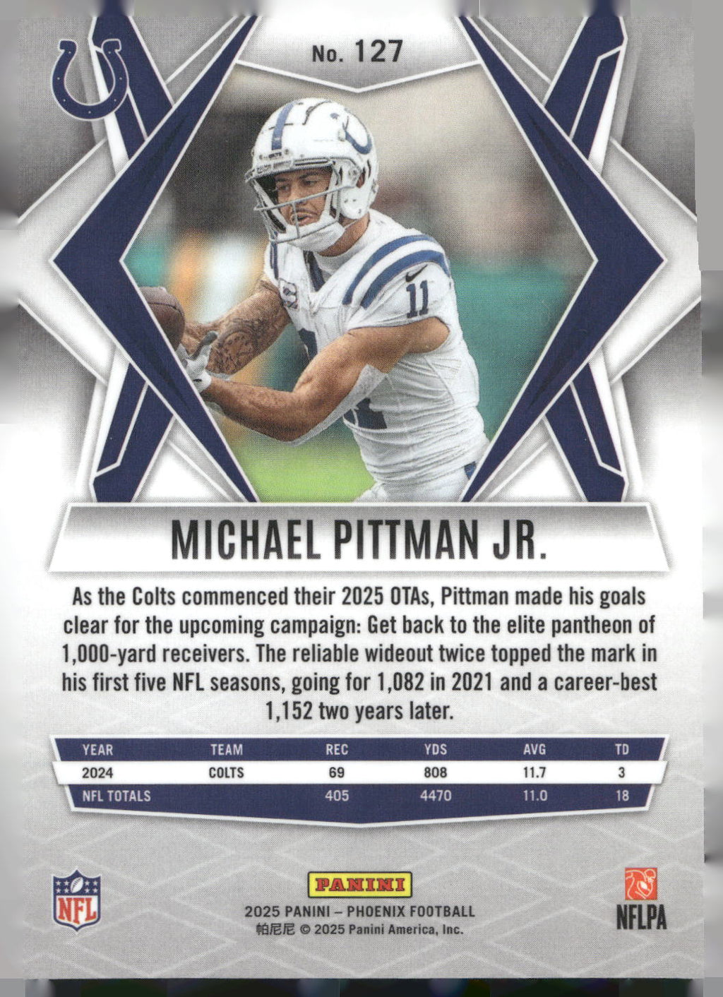 2025 Panini Phoenix #127 Michael Pittman Jr.