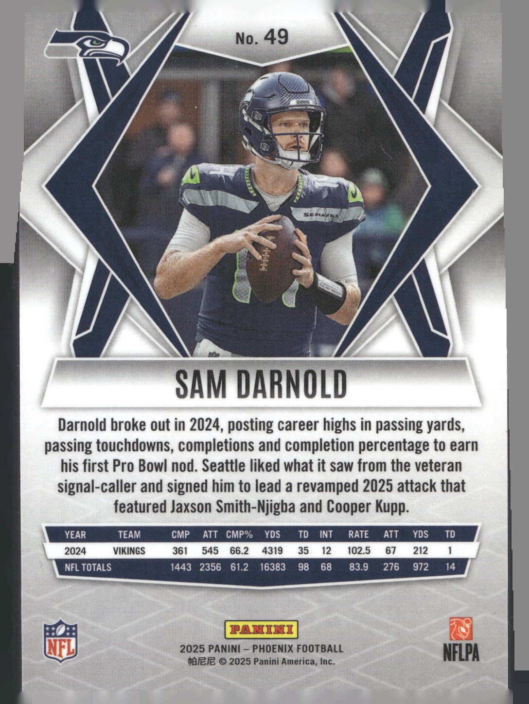 2025 Panini Phoenix #49 Sam Darnold