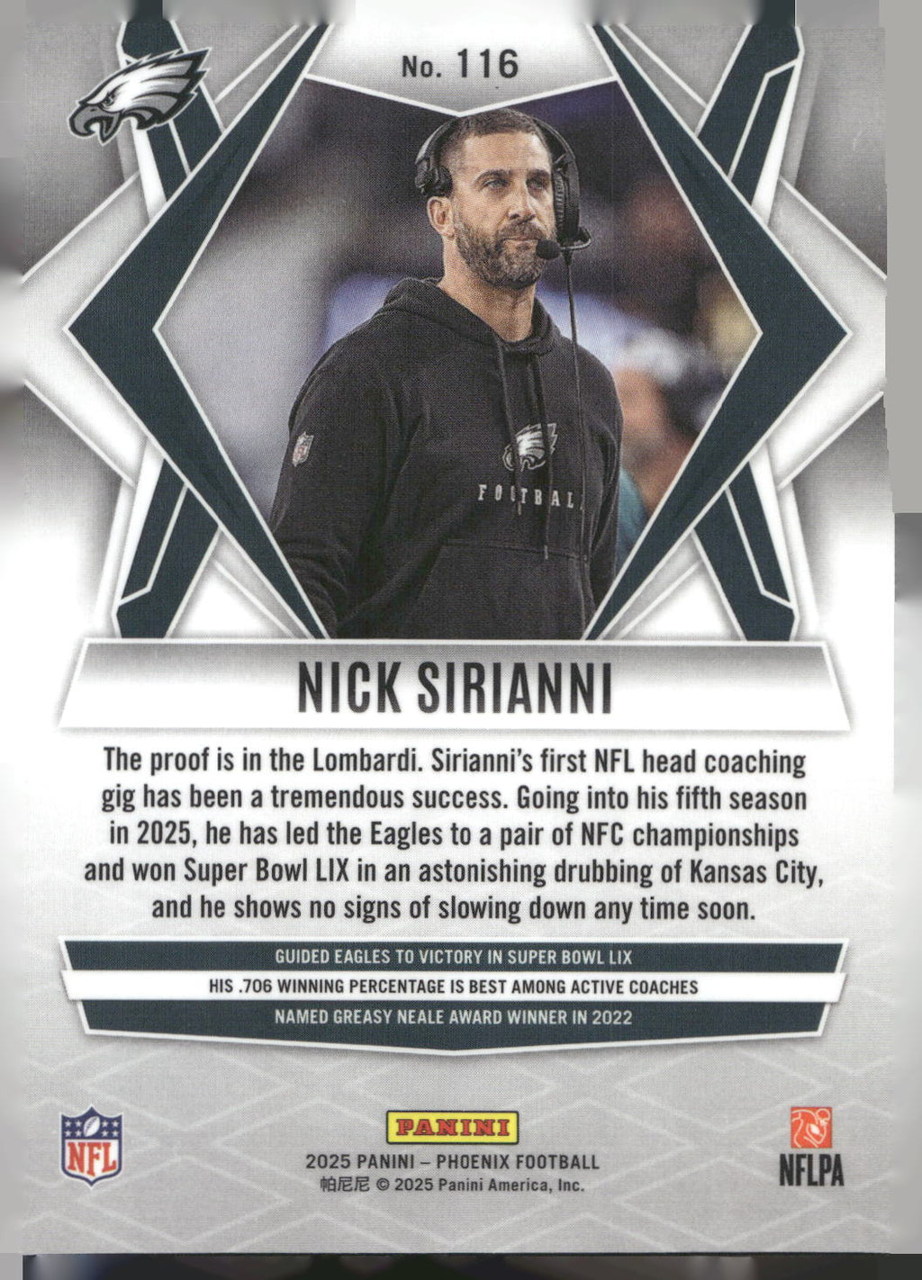 2025 Panini Phoenix #116 Nick Sirianni