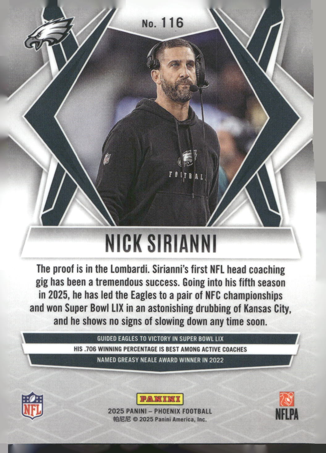 2025 Panini Phoenix #116 Nick Sirianni