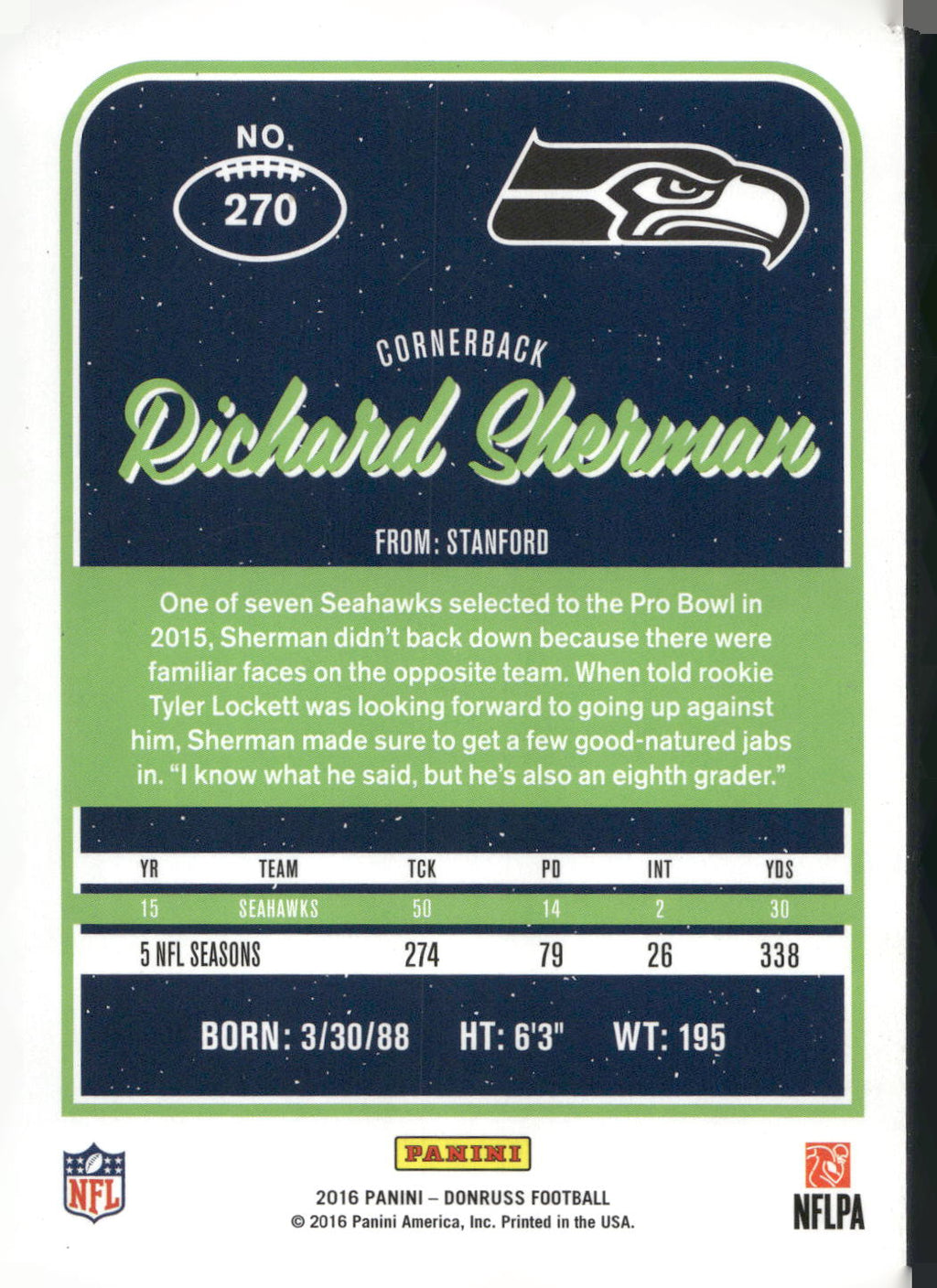 2016 Donruss #270 Richard Sherman
