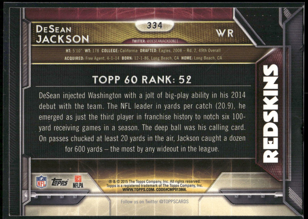 2015 Topps #334 DeSean Jackson