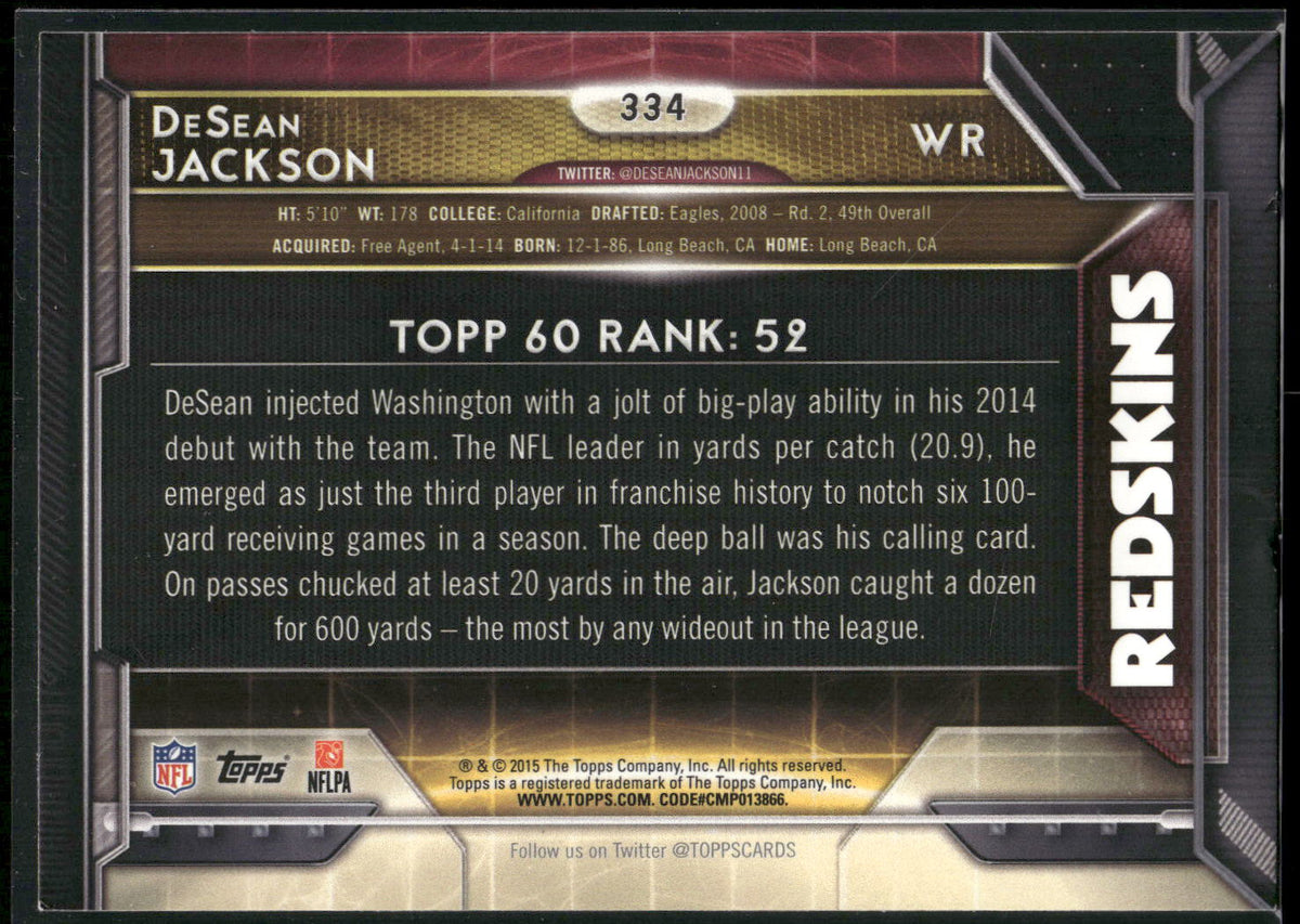 2015 Topps #334 DeSean Jackson