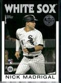 2021 Topps #86B-10 Nick Madrigal 1986 Topps Baseball 35th Anniversary (Series 2)