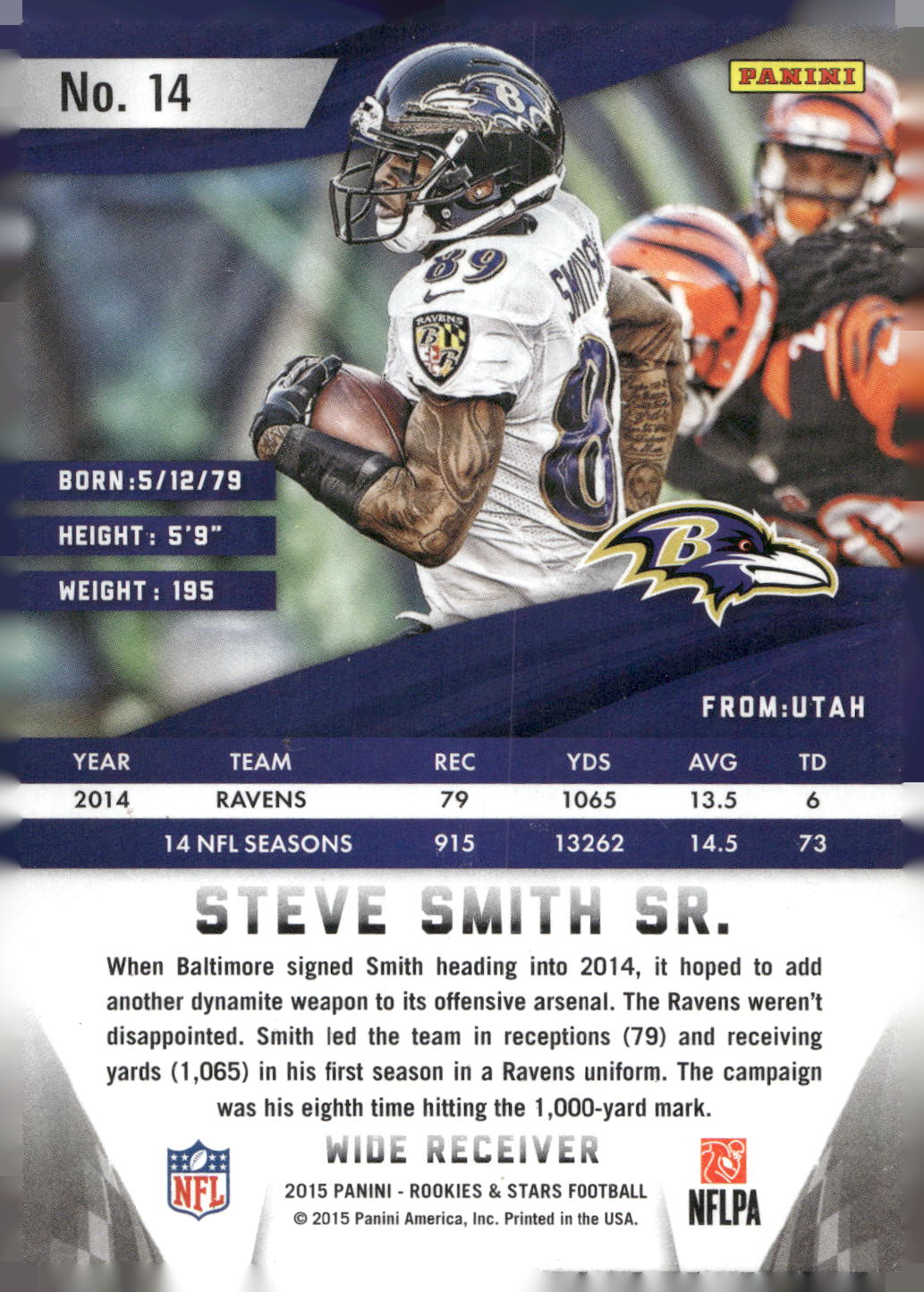 2015 Panini Rookies & Stars #14 Steve Smith Sr.