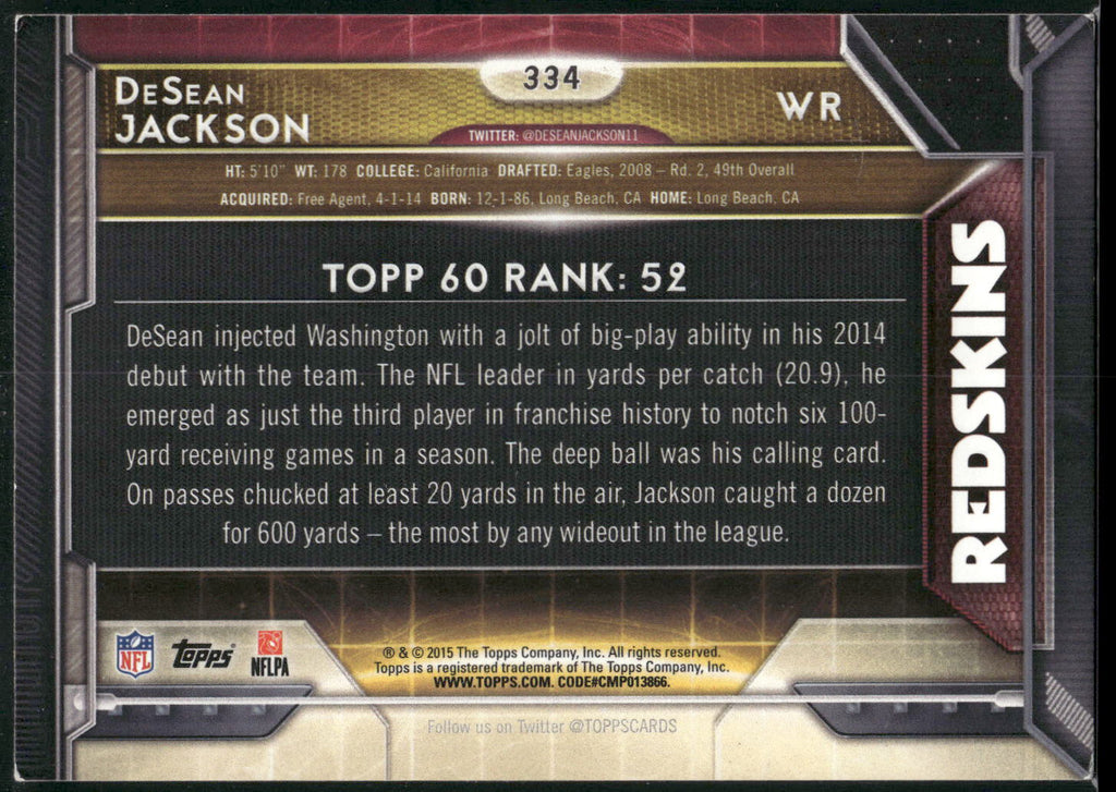 2015 Topps #334 DeSean Jackson