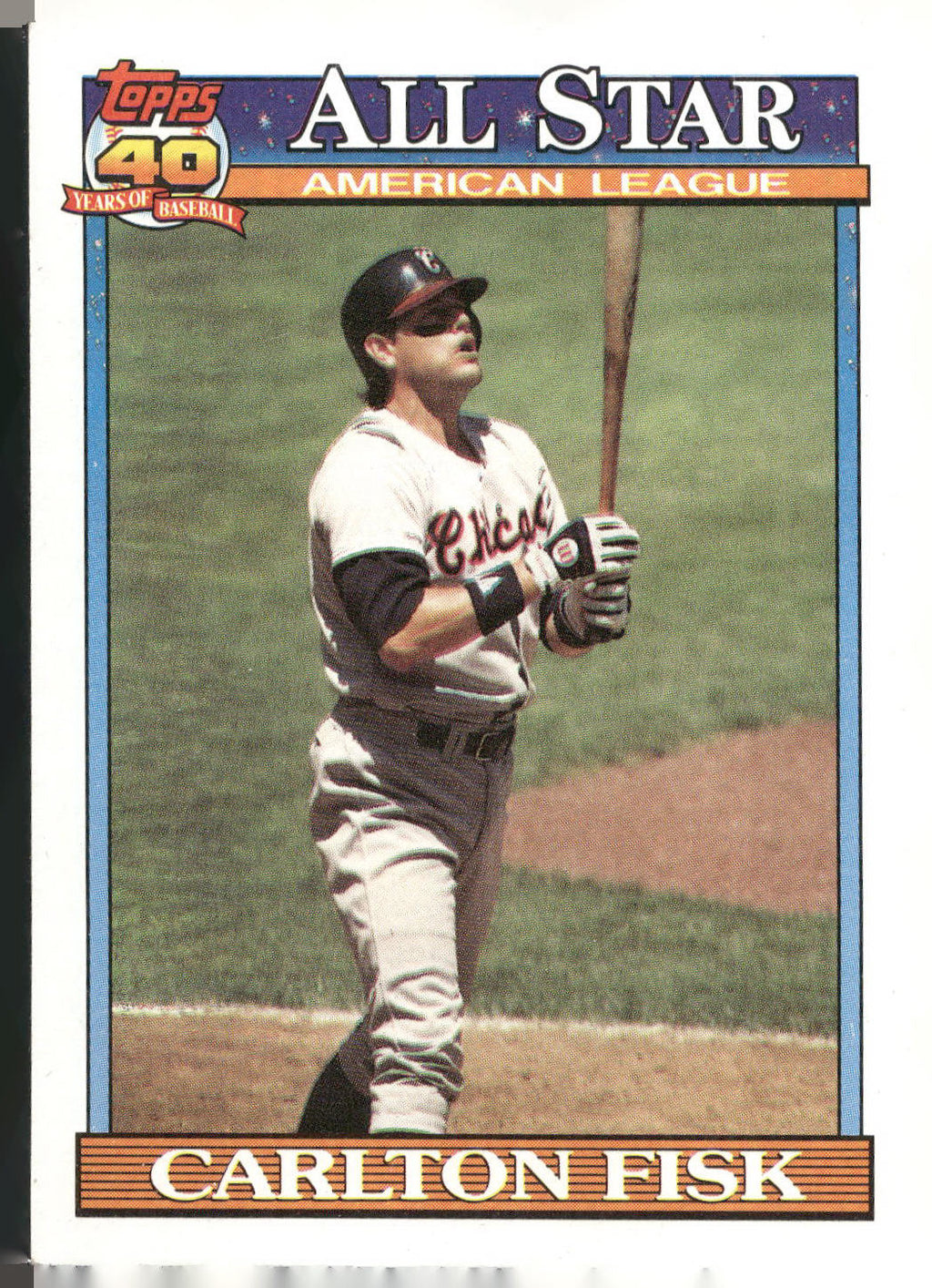 1991 Topps #393 Carlton Fisk