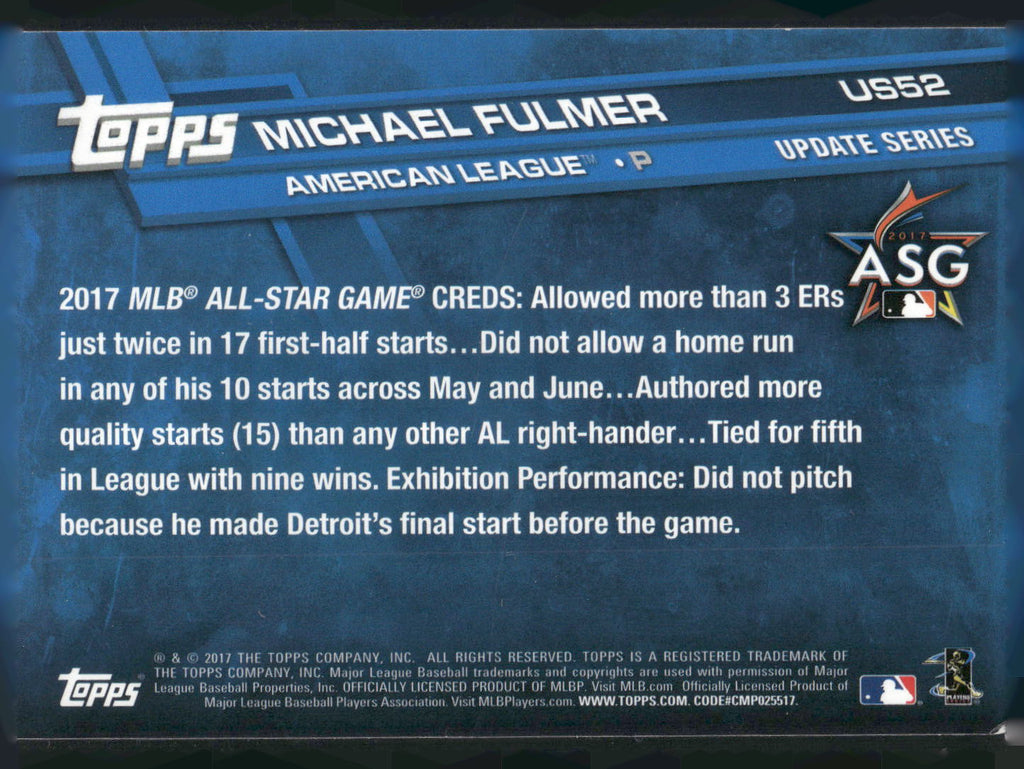 2017 Topps Update #US52 Michael Fulmer