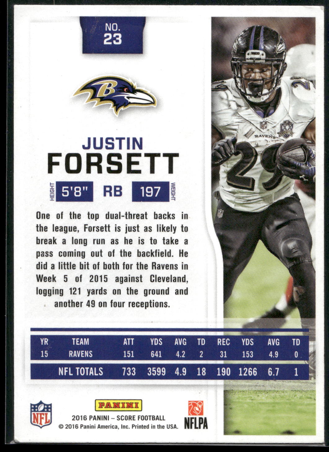 2016 Score #23 Justin Forsett