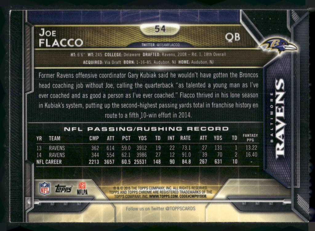 2015 Topps #9 Joe Flacco