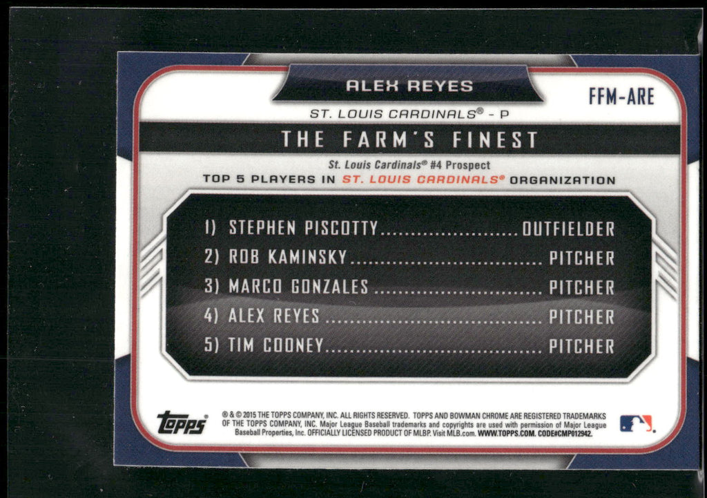 2015 Bowman #FFM-ARE Alex Reyes The Farm's Finest Minis