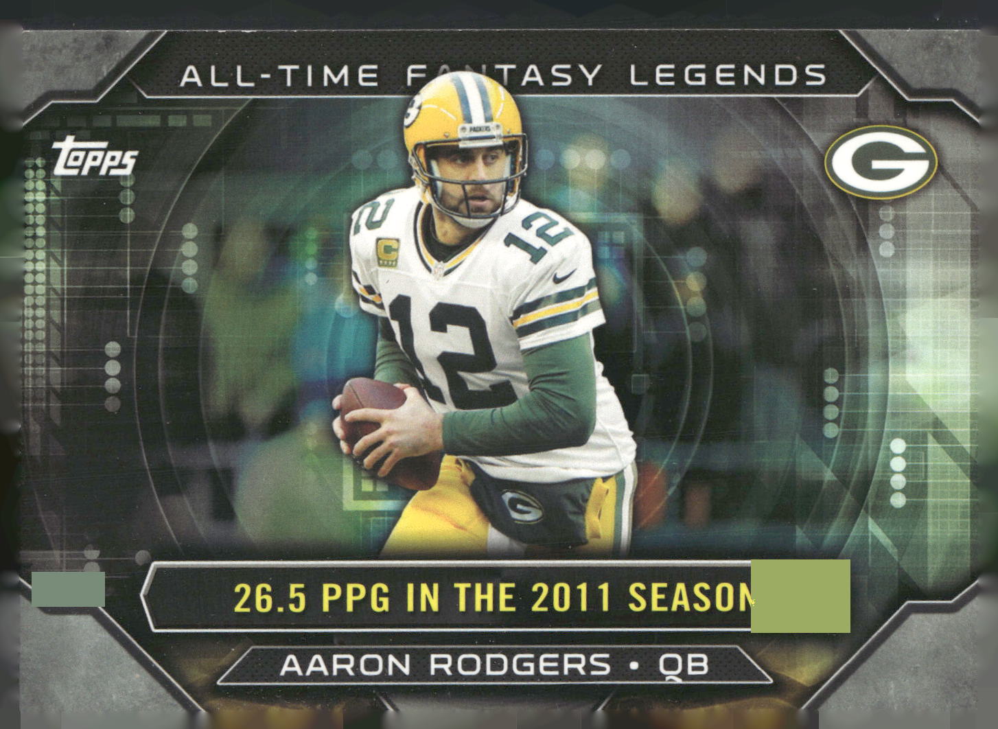 2015 Topps #ATFL-AR Aaron Rodgers All Time Fantasy Legends