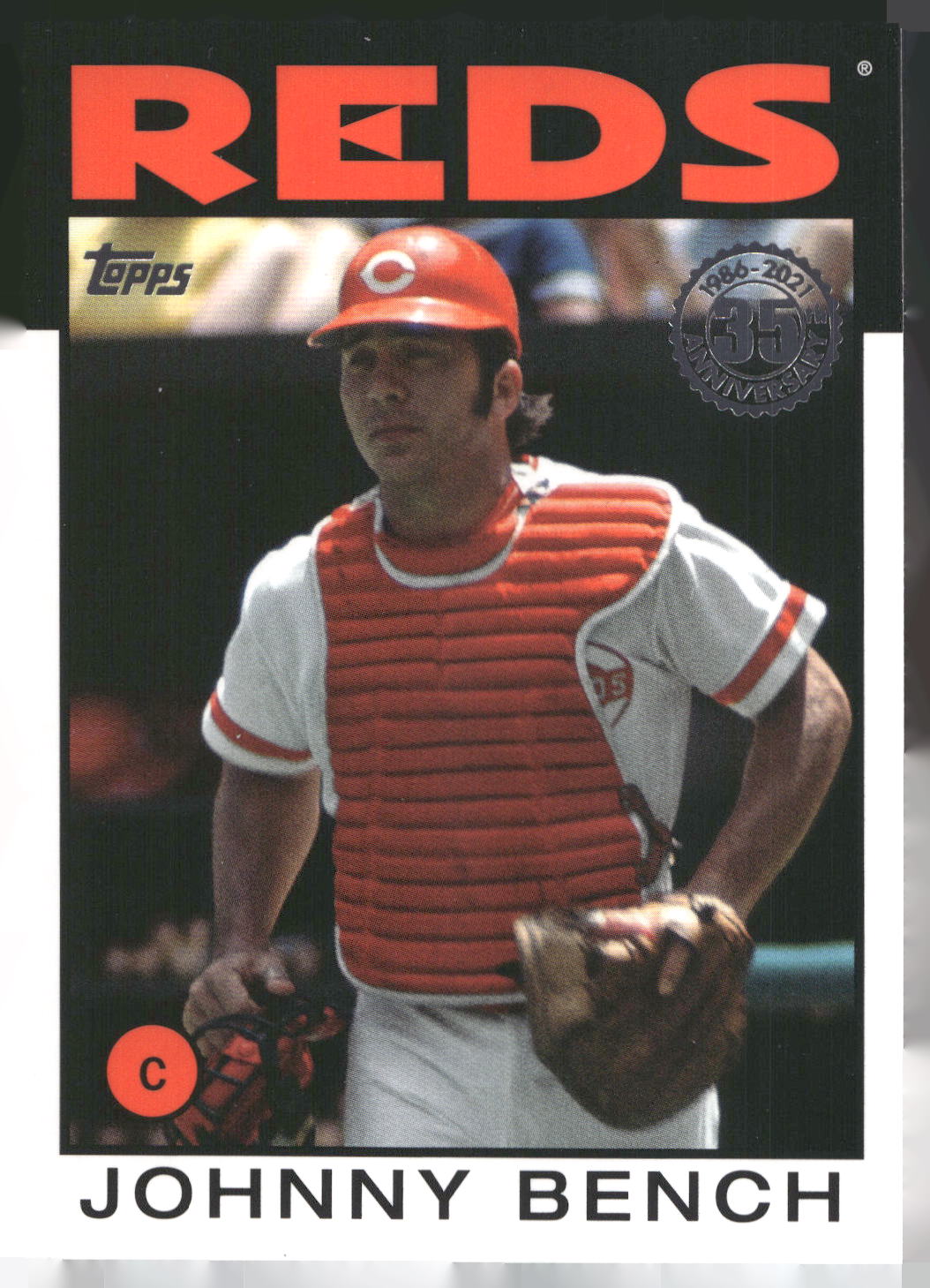 2021 Topps #86B-49 Johnny Bench 1986 Topps Baseball 35th Anniversary (Series 1)