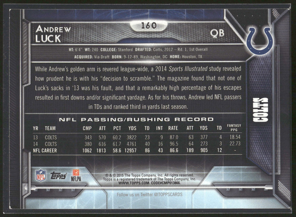 2015 Topps #160 Andrew Luck