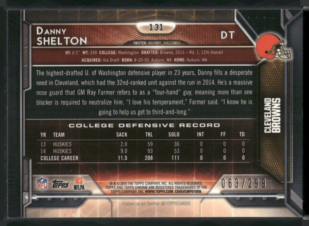 2015 Topps Chrome #131 Danny Shelton