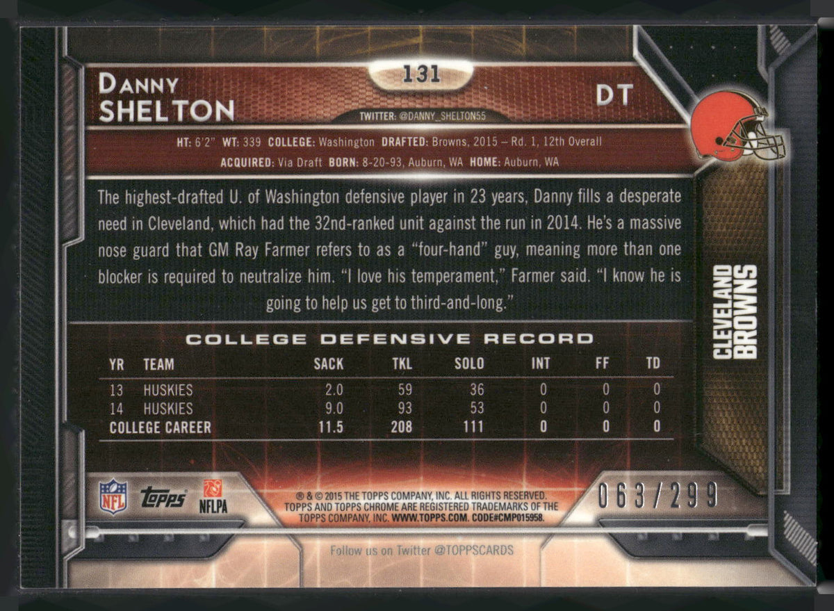 2015 Topps Chrome #131 Danny Shelton