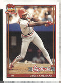 1991 Topps #160 Vince Coleman
