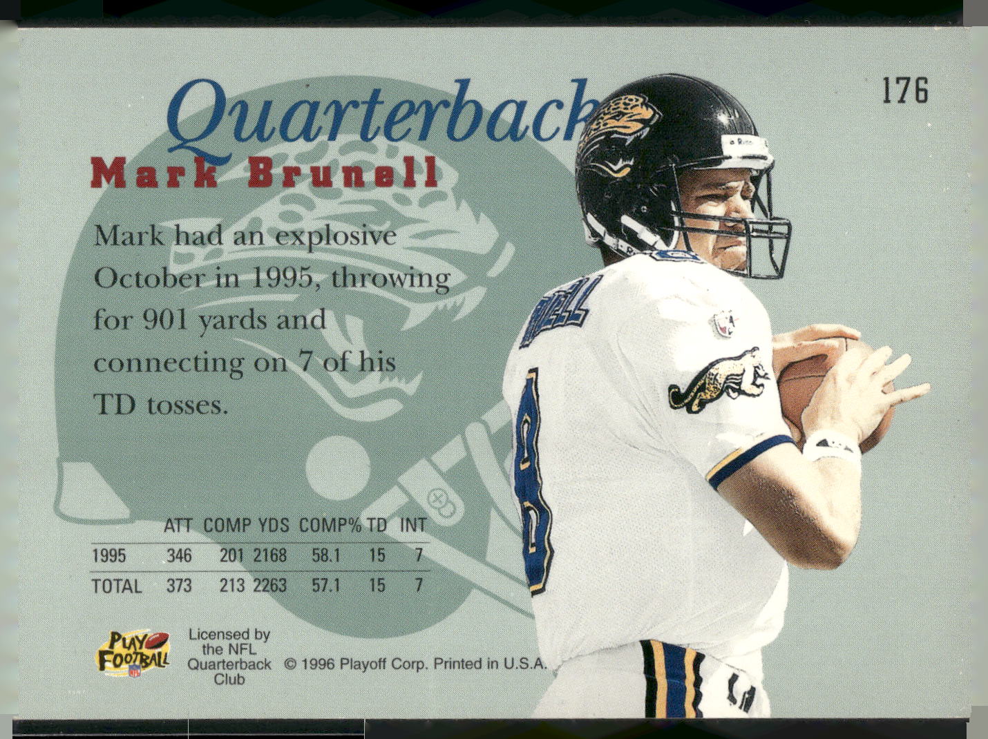 1996 Playoff Prime #176 Mark Brunell