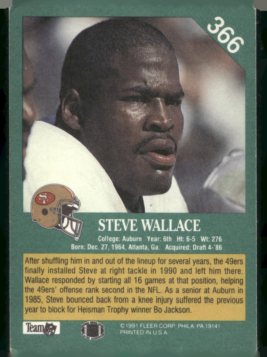1991 Fleer #366 Steve Wallace
