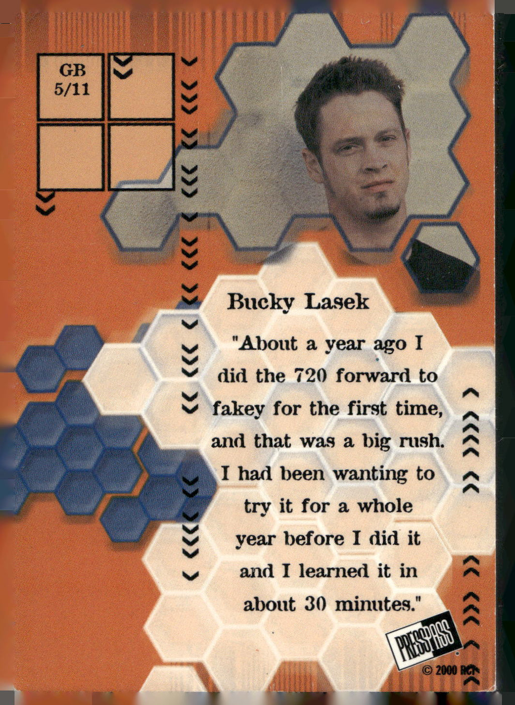 2000 Press Pass Rage #GB5 Buvky Lasek
