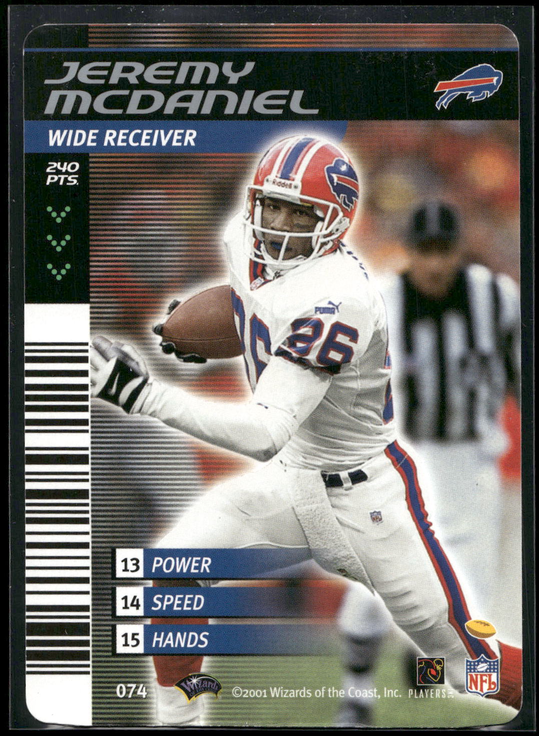 2001 NFL Showdown 1st & Goal #074 Jeremy McDaniel