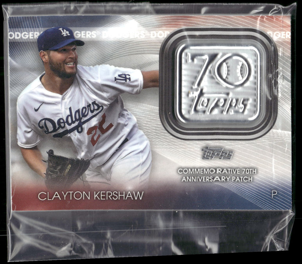 2021 Topps #70LP-CK Clayton Kershaw 70th Anniversary Logo Patch (Series 1)