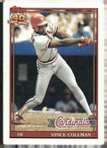 1991 Topps #160 Vince Coleman