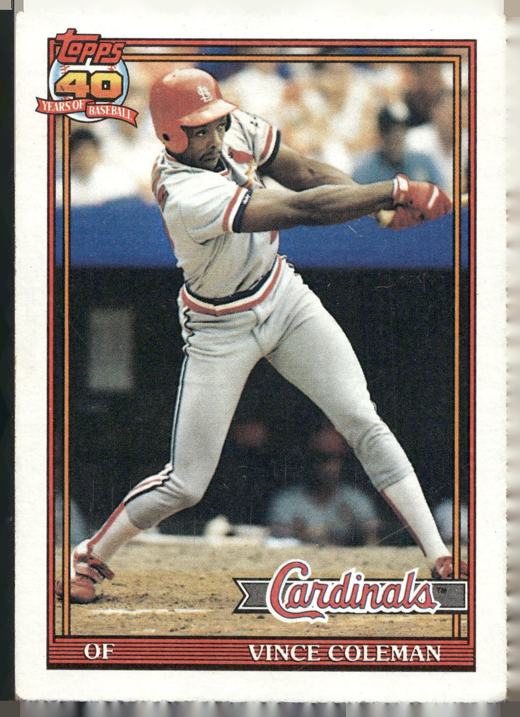 1991 Topps #160 Vince Coleman