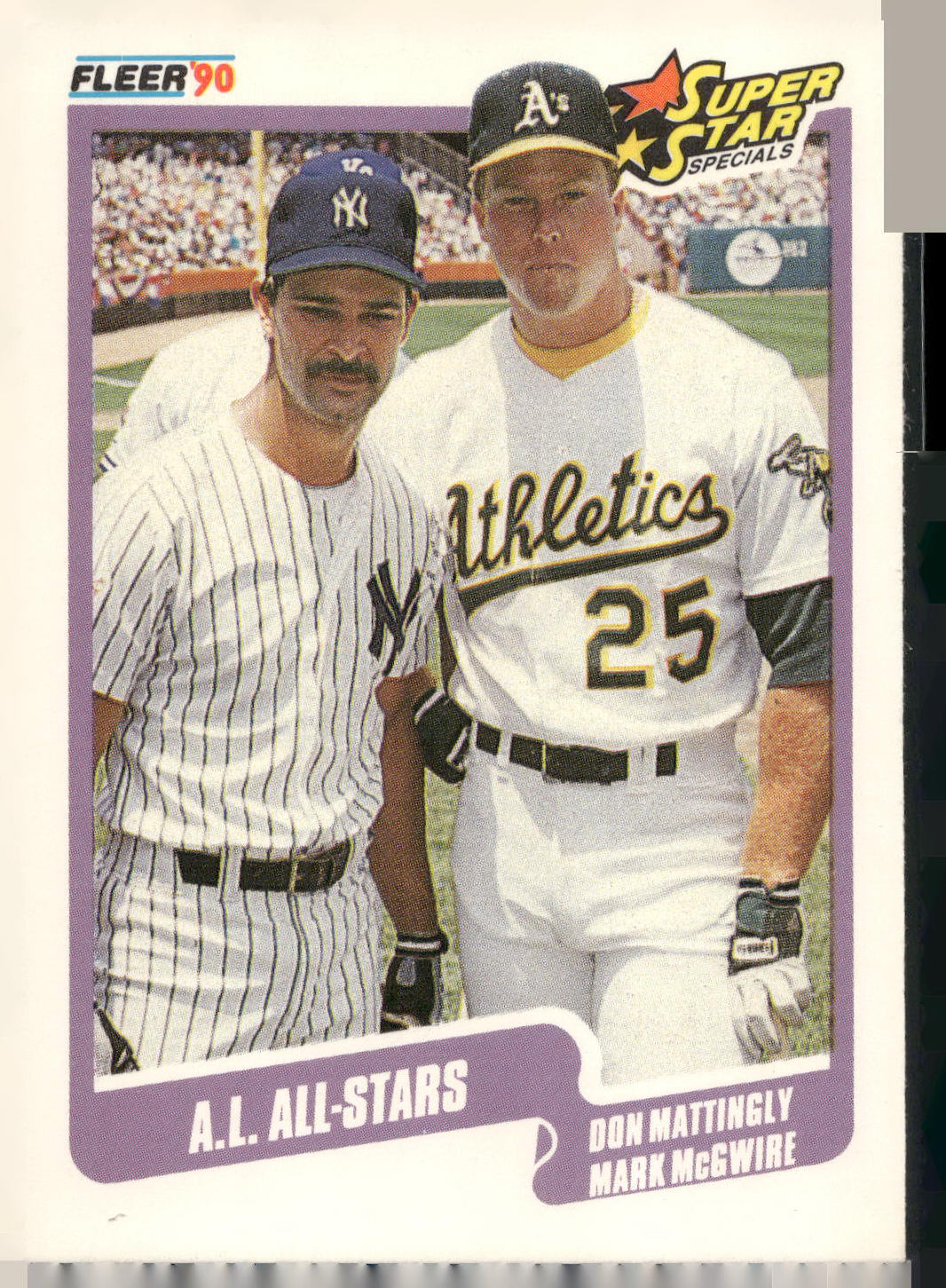 1990 Fleer #638 A.L. All-Stars (Don Mattingly / Mark McGwire)