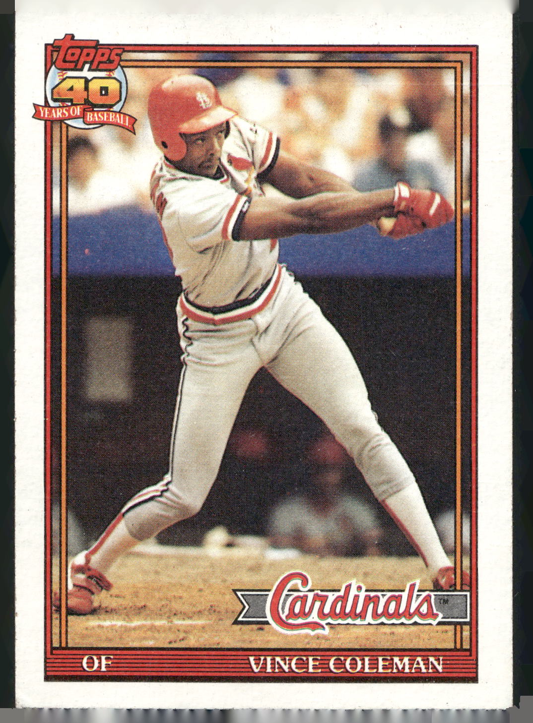 1991 Topps #160 Vince Coleman