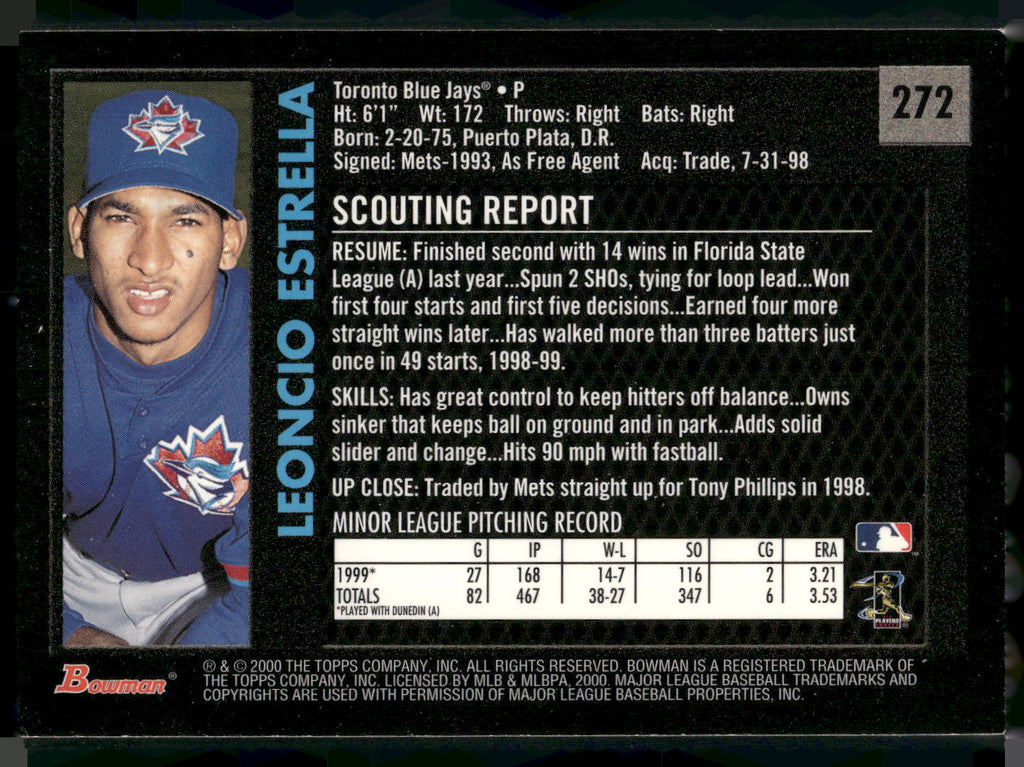 2000 Bowman #272 Leo Estrella Retro/Future