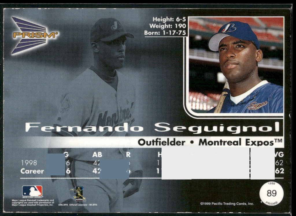 1999 Pacific Prism #89 Fernando Seguignol