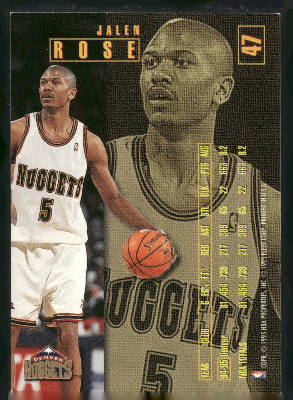 1995-96 Fleer #47 Jalen Rose