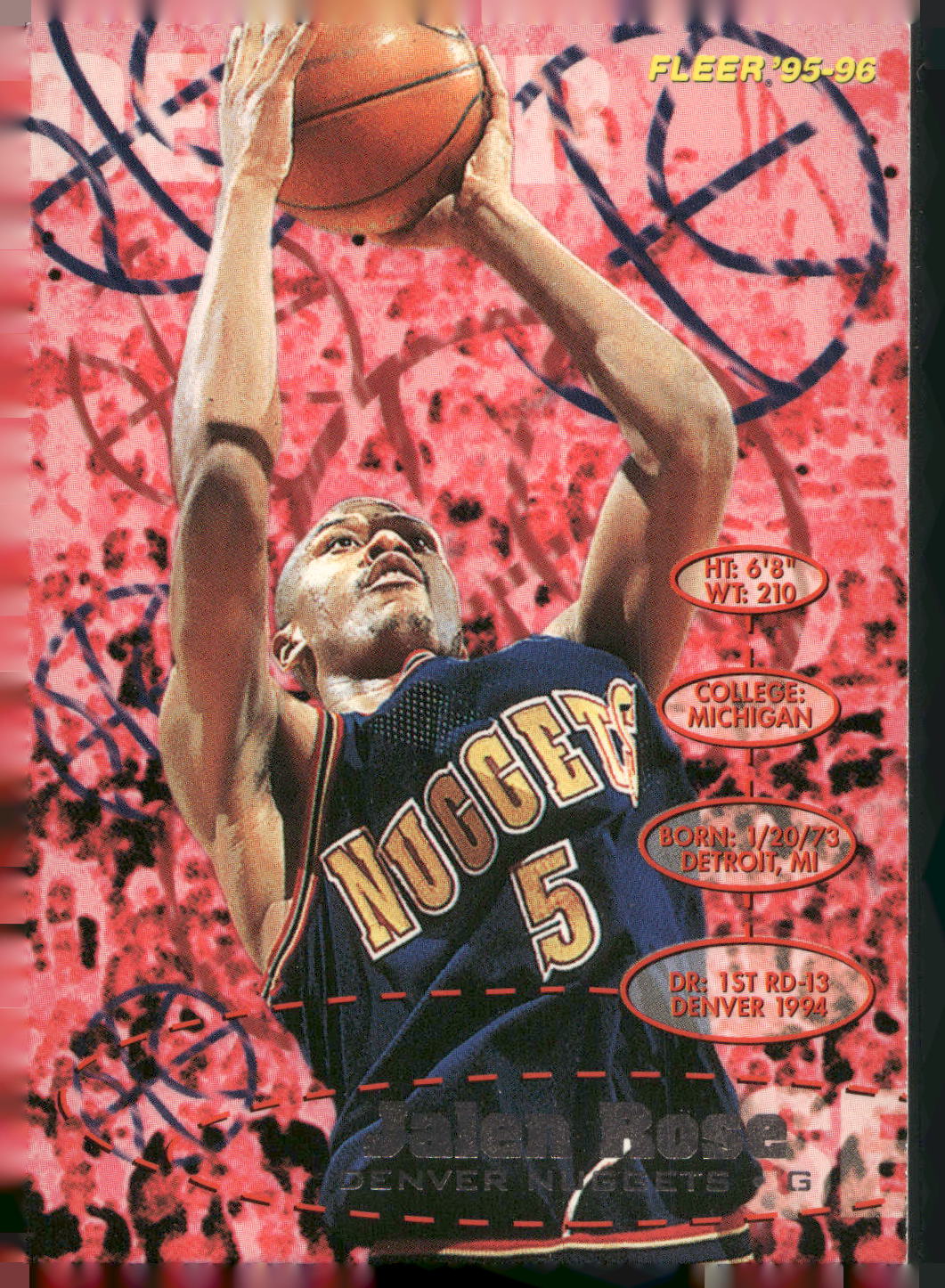 1995-96 Fleer #47 Jalen Rose