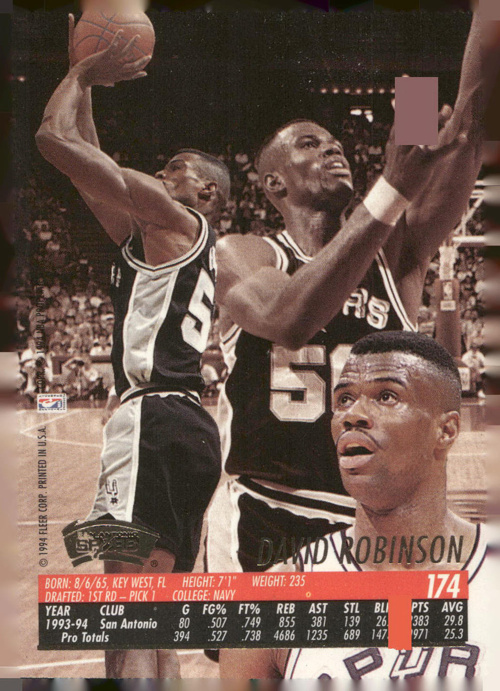 1994-95 Ultra #174 David Robinson