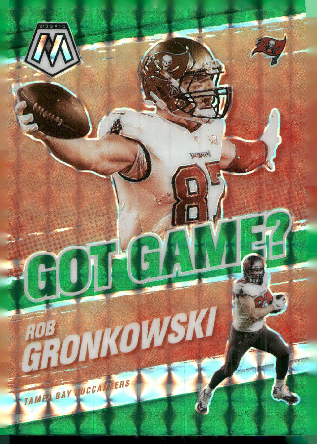 2021 Panini Mosaic #GG-1 Rob Gronkowski Got Game? Mosaic Green