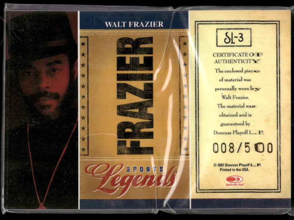 2007 Donruss Americana Sports Legends #SL-3 Walt Frazier SN/500 Material