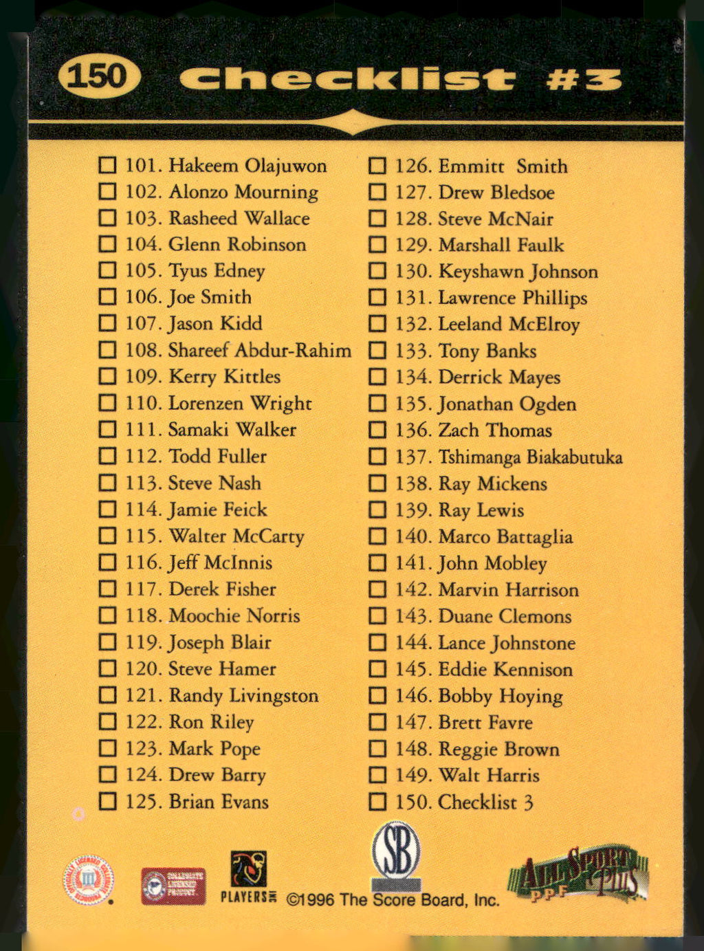 1996-97 Score Board All Sport PPF #150 Kobe Bryant