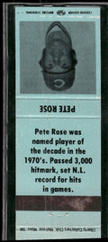1980 Liberty Collectors Club "Superstar" Matchbook #8 Pete Rose