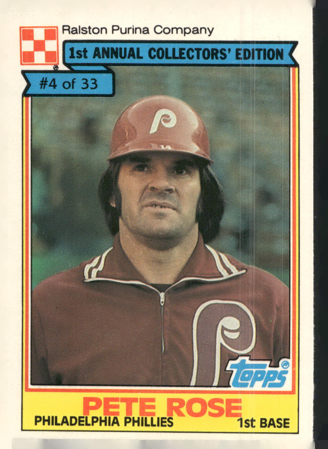 1984 Topps Ralston Purina #4 Pete Rose