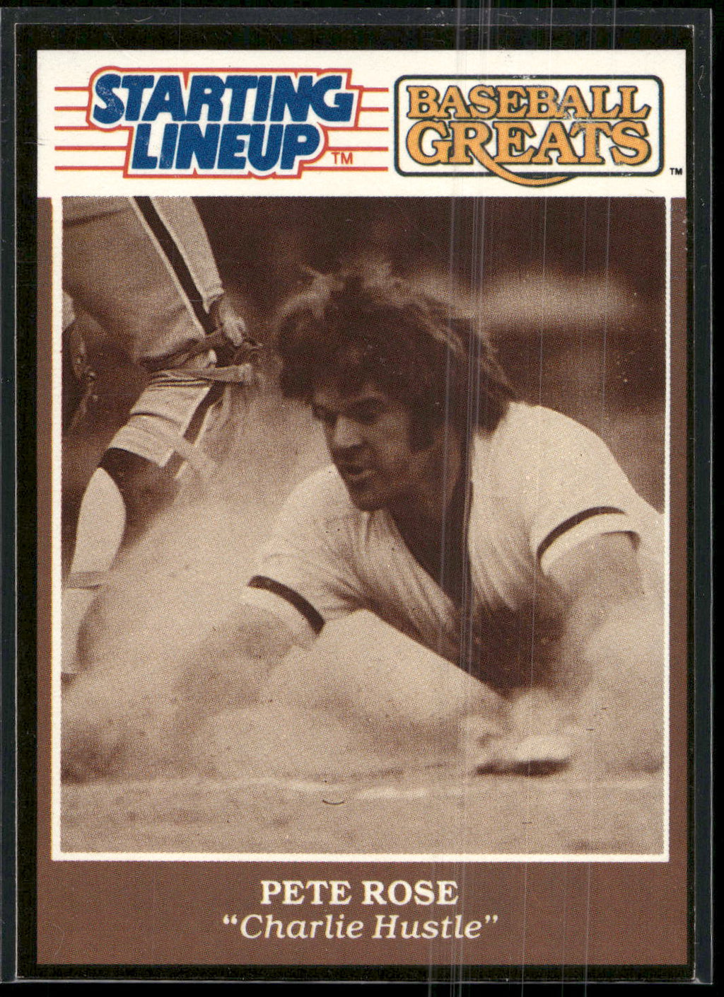 1989 Kenner Starting Lineup Cards Baseball Greats #NNO Pete Rose
