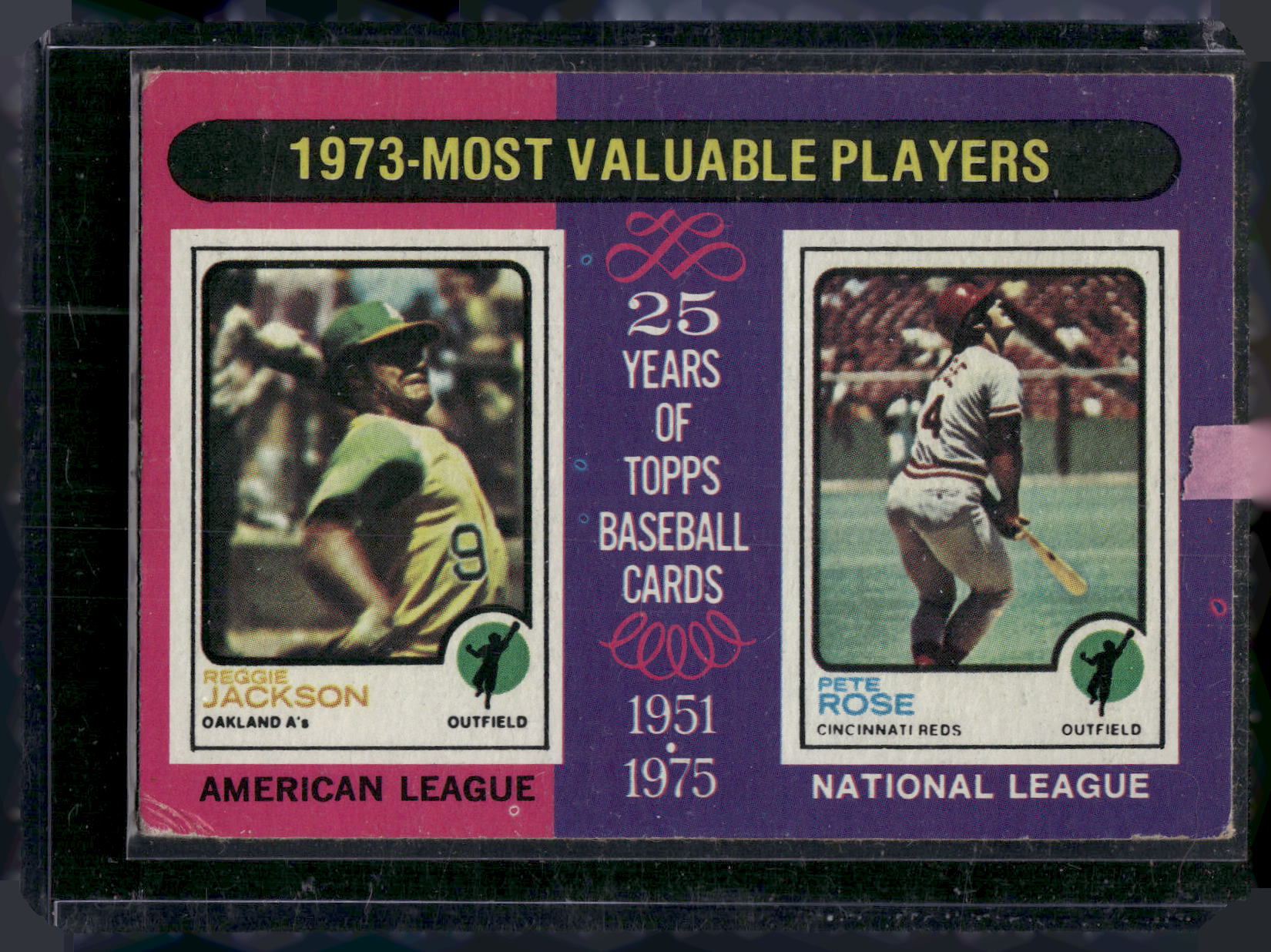 1975 Topps #211 1973 MVPs (Reggie Jackson / Pete Rose)