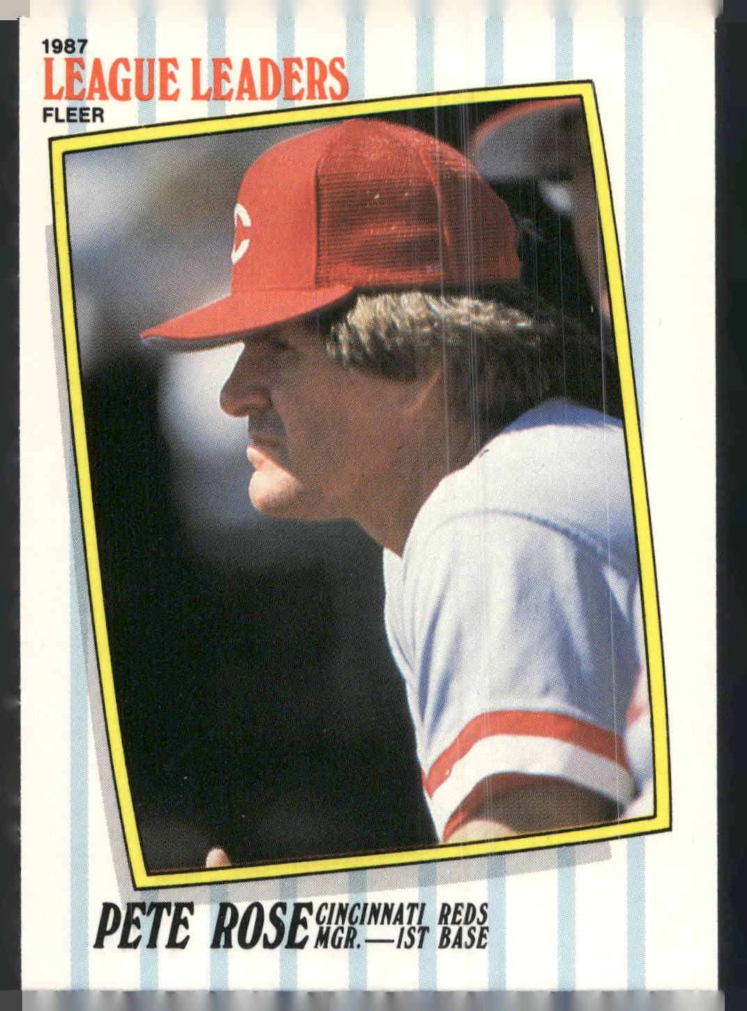1987 Fleer League Leaders #37 Pete Rose