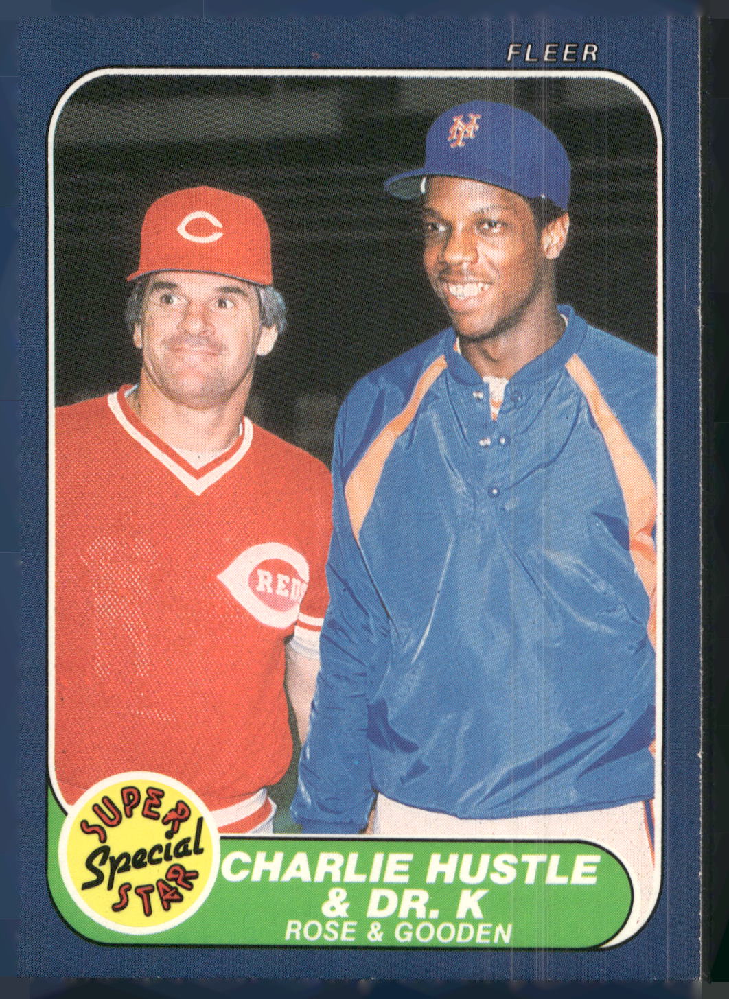 1986 Fleer #638 Charlie Hustle &amp; Dr. K (Pete Rose / Dwight Gooden)